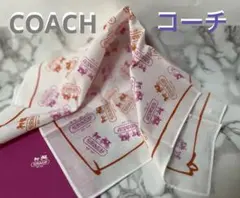【美品.未使用】COACH コーチ ハンカチ ホースアンドキャリッジ柄