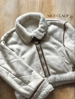 【美品】ナイスクラップ ムートン風ショートジャケット　アウター　コート　裏起毛