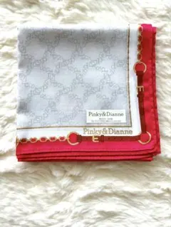 【新品】Pinky&Dianne ハンカチ チェーン柄 ピンクのサムネイル