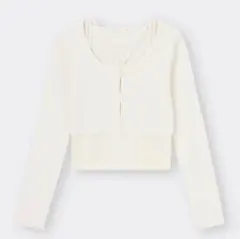 GU 2ピースクロップドカーディガン