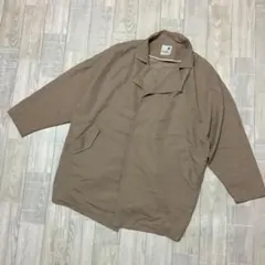 【earth music&ecology】ノーボタン レーヨン混ジャケット 春夏