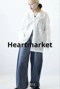 Heartmarket 刺繍シアーオープンカラー長袖シャツのサムネイル