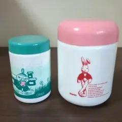 瓶2個　小物入れ　お菓子入れ　ウサギ&ミー