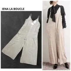 美品　イエナ ラブークル　リネンフリルサロペット　オールインワン あ様専用＊IENAイエナラブークル リネンフリル付き黒サロペット