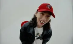 kvibaba着用　ベースボールキャップ レッド　ヤンキース　i like it