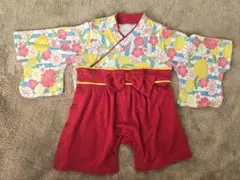 袴ロンパース 花柄 サイズ70