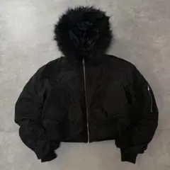 Rosen kreuz CROPPED 2WAY FUR HOOD MA-1 - メルカリ