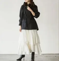 CASA FLINE ティアードスカート ホワイトのサムネイル