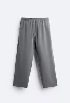 ZARA メンズ リヨセルジョガーウエストパンツ グレー S ジョガーパンツ