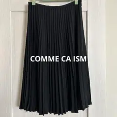 COMME CA ISM コムサイズム プリーツ フレアスカート ブラック