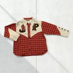 KOSHINO JUNKO チェック柄長袖シャツ 110cm