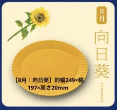 2026金麦花やか皿の大皿１枚 （８月向日葵） イエロー楕円形皿