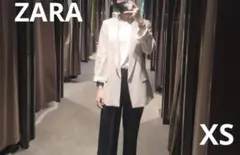 ZARA ベージュ テーラードジャケット　リネンジャケット