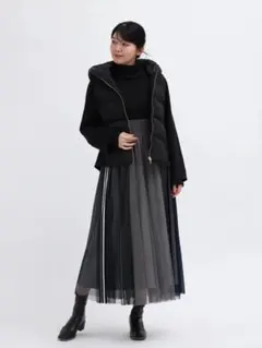 ヤマダヤ　フード付きブラックダウンジャケット コート　定価30,000円　最安値