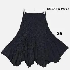 極美品 GEORGES RECH ドット柄 シアー フレアスカート 黒 日本製のサムネイル
