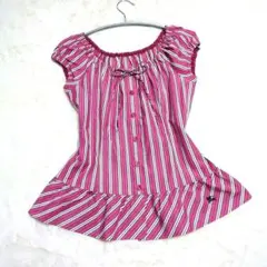 極美品♥ BURBERRY ブルーレーベル♡パフスリーブ♡カットソー♡ロゴ刺繍