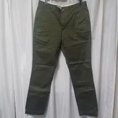 新品 ダークビッケンバーグ イタリア製 製品染め チノパンツ カーキ 52