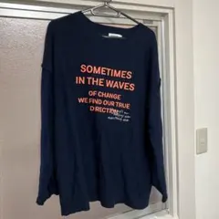 LEPSIM ネイビー 長袖Tシャツ Fサイズ