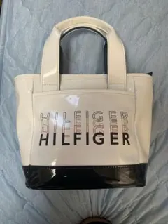 【まる様専用】トミーヒルフィガー ラウンドバッグ ホワイト/ブラック