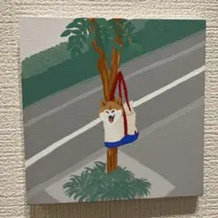 アクリル画 原画 イラスト 柴犬