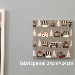 ファブリックパネル　クリスマスタウン　24cm