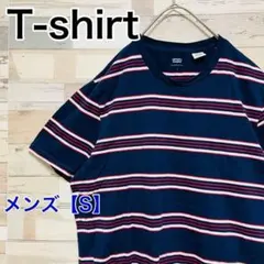 YA94【US輸入】Levi's　半袖Ｔシャツ【メンズS】ネイビー　ボーダー