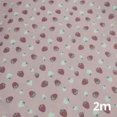 いちご柄 シーチング 生地