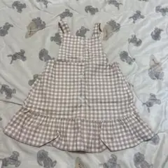 しまむら 100サイズmir.. ギンガムチェック ジャンスカ♡