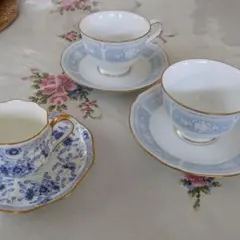 Noritake 青い花柄 カップ・ソーサーセット
