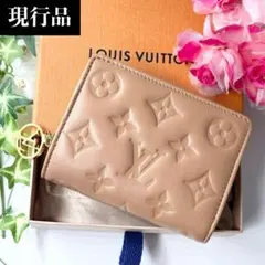 極美品✨ルイヴィトン クッサン ラムレザー ポルトフォイユルー 二つ折り財布 茶
