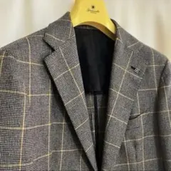 J6398 美品 タリアトーレ ホップサック ダブルジャケット ネイビー 48 