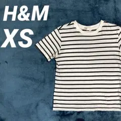 H&M ボーダーTシャツ 半袖 カットソー レディース XSサイズのサムネイル