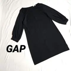 美品✨【GAP】ギャップ ロングカットソーワンピース 黒 S 無地シンプル 薄手