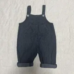 海外子供服　ノーブランド　80cm ブラックデニムサロペット　男の子　韓国