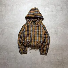 Check Nylon Jacket Drawcord City Boy