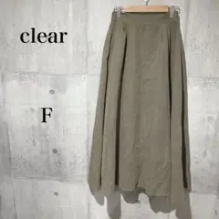 clear ロングスカート ロングスカート スカート ウエストゴム　ポリエステル