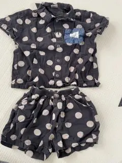 最終値下 夏服 futafuta 水玉模様 セットアップ 90cm ベビーキッズのサムネイル