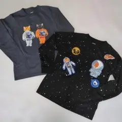 graniph 長袖カットソー ASTRO CAT 2枚セット　140