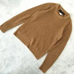 rövtski リブニットセーター M キャメル アクリル100% シンプル