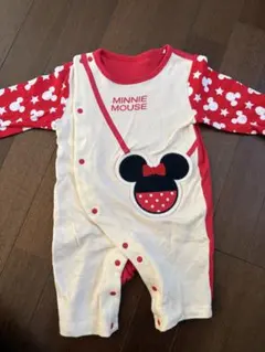 ディズニー　ミニーロンパース　カバーオール60〜70