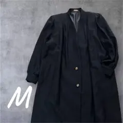 ブラック ロングコート Mサイズ 金ボタン ヴィンテージ 日本製