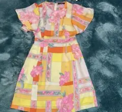 LEONARD FASHION ひざ丈ワンピース 花柄 半袖 - メルカリ