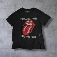 ロック古着TheRollingStones舌ロゴTシャツ ダメージ加工ペンキ跳び