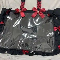 ザッカマート 痛バ レッド ブラック フリルトート A3