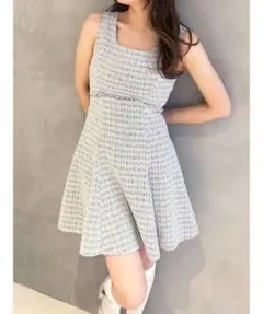 新品タグ付き MERCURYDUO カットアウトツイードミニマーメイドワンピース