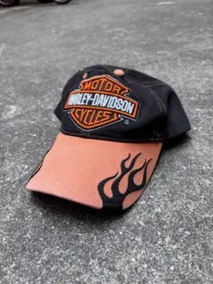 90s-00s HarleyDavidson フレイム シールドロゴ キャップのサムネイル