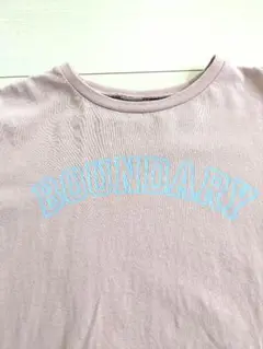 BOUNDARY プリント Tシャツ くすみピンク 140cm