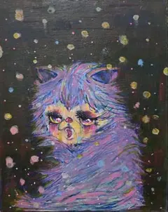 星降るネコ① 25✖️20パネルキャンバス