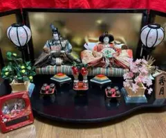 [美品]秀月　お雛様 浜松市浜名区のH様は秀月オリジナルの上品に美しい豪華な立雛