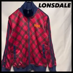 LONSDALE トラックジャケット　ジャージ　チェック　ダブルジップ　28のサムネイル